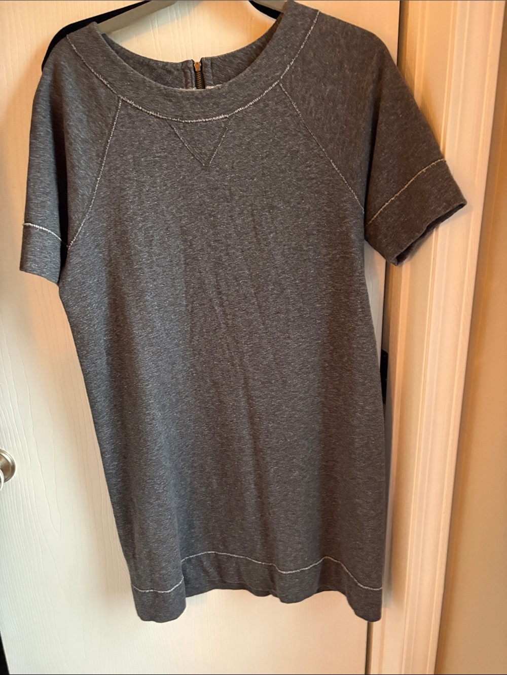 J. Crew Heather Gray Short Sleeve Tunic